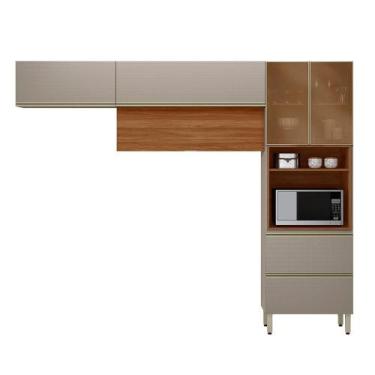 Imagem de Cozinha Modulada Proença 3 Peças com Paneleiro 1 Forno - Demartêz, Nog