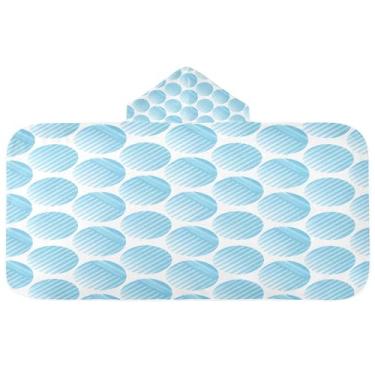 Imagem de CEBUGI Toalha de banho com capuz Blue Circle para crianças toalha de banho macia absorvente com capuz 127 x 59,7 cm toalha de banho de praia para meninos e meninas