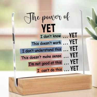 Imagem de Placa acrílica para decoração de escritório terapêutica, placa decorativa de mesa transparente educativa com suporte, suprimentos de canto calmo, psicólogo terapeuta, escritório, decoração de casa