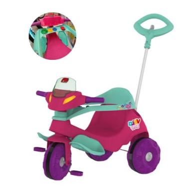 Imagem de Triciclo velobaby rosa brinquedos bandeirante 357