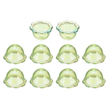 Imagem de PATIKIL 10 peças de contas de flor de sino, bonés de flores de acrílico, tampas de joias para artesanato, faça você mesmo, sinos de vento, brincos pendurados, pulseiras pendentes para decoração de