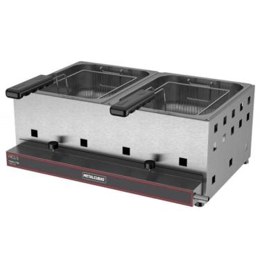 Imagem de Fritadeira Comercial A Gás Metalcubas Frcg6 Ap 2 Cubas 6L