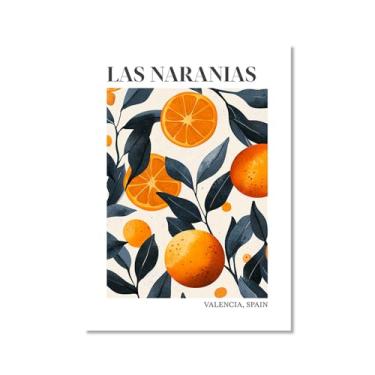 Imagem de Pôster colorido de limão, citrinos e laranjas, mercado de frutas, vintage, arte de parede, decoração de cozinha, pintura em tela para sala de jantar e quarto (SKU6,50.8x76.2 cm = (50 x 75 cm), sem