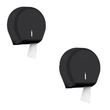 Imagem de Kit com 2 Dispensers para Papel Higiênico Rolão 300/500m – Preto New Classic – Nobre