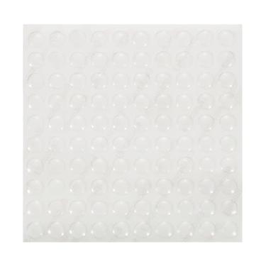 Imagem de 100 peças de para-choques de porta de armário pequenos autoadesivos de borracha transparente pés de porta de armário almofadas de armário para gaveta de móveis de porta, 10 x 1,5 mm