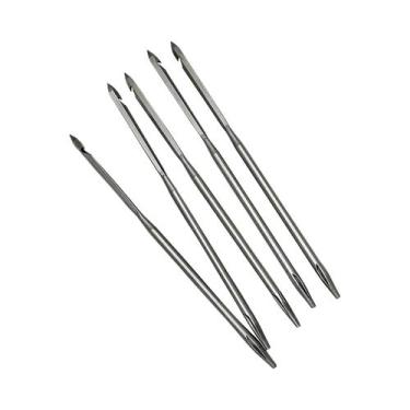 Imagem de Agulha De Costura De Couro 5 Peças Agulha Reta Para Reparação De Calça