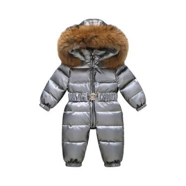 Imagem de Jaqueta De Inverno Impermeável Com Capuz Para Meninas E Meninos, Macac