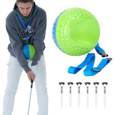 Imagem de Orvane Bola auxiliar de treinamento de golfe – Treinador de balanço de conexão no antebraço para balanços consistentes e precisos | Corte fixo, escavação e asa de frango, espuma viscoelástica macia