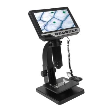 Imagem de Cryfokt Microscópio Biológico Digital 500X 2000X Lente Dupla 10 Luzes LED Ajustáveis ​​com Lente Dupla, Tela LCD de 7 Polegadas 1080P 12MP, Microscópio de Moeda para Laboratório