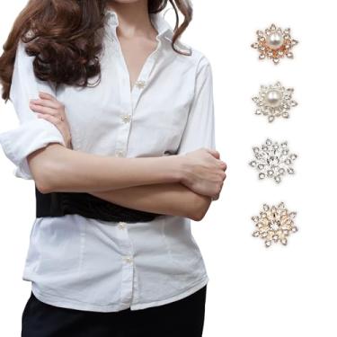 Imagem de 20 peças de botões de floco de neve de Natal, botões traseiros planos de pérola de strass dourado e prata para colar roupas, sapatos, artesanato DIY, decoração de casamento, ouro rosa B