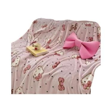 Imagem de Cobertor De Plush De Seda De Leite Dupla Face Com Estampa De Gato Kt, 