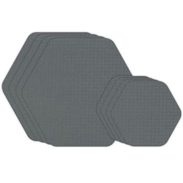 Imagem de GEAR AID Fita hexagonal da Tenacious Tape 6,35 cm e 3,8 cm, adesivos de reparo de tecido externo Micro-Ripstop, descasque e cole para corrigir buracos e queimaduras em jaquetas, equipamentos de chuva,