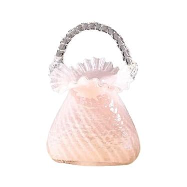 Imagem de Vasos leves, luxuosos, vitrificados, bolsa de mão, cesta de flores, adequada para sala de estar, escritório, mesa, arranjos de flores, ornamentos de mesa, vaso de mesa (A)