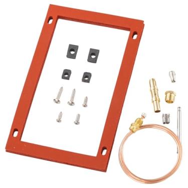 Imagem de Kit de montagem de queimador piloto SP20064, caldeira termopilha natural compatível com aquecedor de água a gás Rheem com junta de porta do queimador, parafusos, clipes
