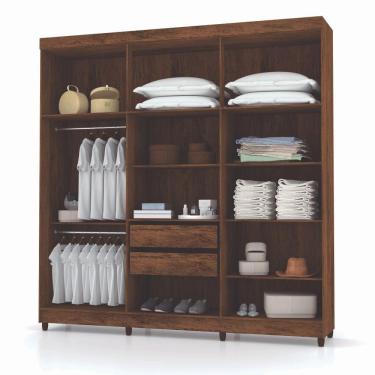 Imagem de Guarda Roupa Casal 6 Portas Elegance Imbuia Champanhe