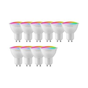 Imagem de Lâmpada LED RGB GU10 6W Dimerizável Com Controle Remoto De 24 Teclas C