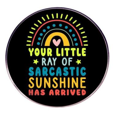 Imagem de Broche Colorful Rainbow Round Alloy Sarcastic Sunshine - Yiweisai