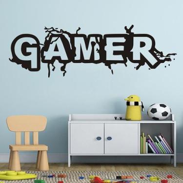 Imagem de Adesivos de parede Gamer Creative Gaming Lettering 20x58cm - yiweisai