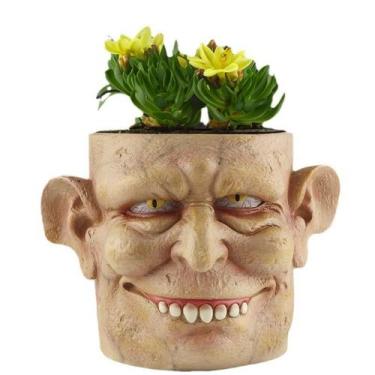 Imagem de Flowerpot Creative Monster Face Resin Funny Scary Planter Po - Yiweisa