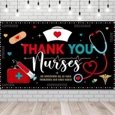 Imagem de Banner: Decorações de festa para o Dia das Enfermeiras, 150x100cm - yi