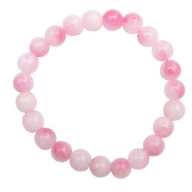 Imagem de Pulseira de cristal de calcedônia de pêssego, miçangas de 8 mm para ho