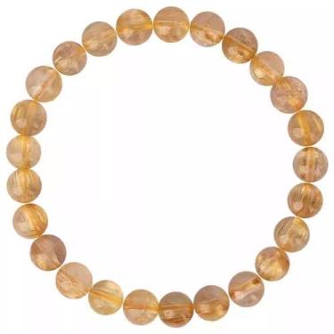 Imagem de Pulseira de miçangas de quartzo rutilado natural de 6 mm para mulheres