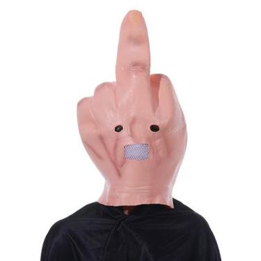 Imagem de Máscara de látex com gesto de dedo médio Funny Cheeky Cosplay - Yiweis