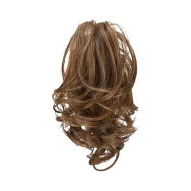 Imagem de Extensões De Rabo De Cavalo Sintético Loiro Com Presilha De Garra, Apl