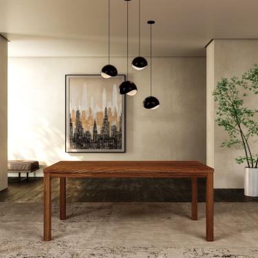 Imagem de Mesa de Jantar Retangular 180cm 1555NE Nature Madeira Rústico Escuro Finestra
