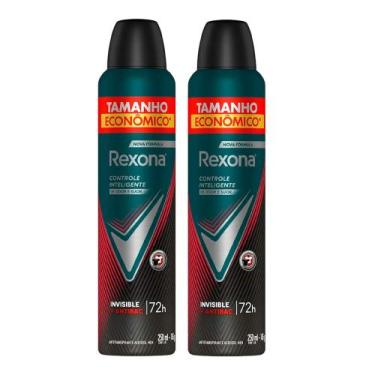 Imagem de Kit Antitranspirante Aerosol Rexona Men Antibacterial+Invisible 250 ml