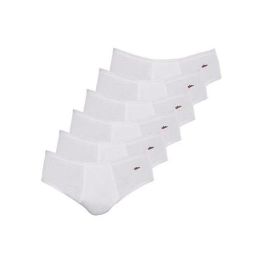 Imagem de Kit com 6 Cuecas Slip Zorba com Abertura 172 Plus Size, Branco, XG