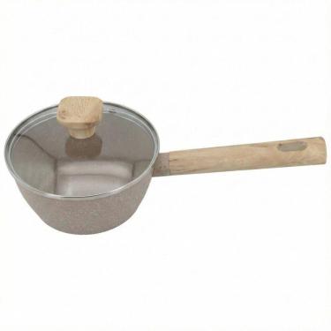 Imagem de Panela Indução Antiaderente Linha Marble 16cm Cabo De Madeira