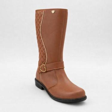 Imagem de Bota Cano Alto Infantil Menina Modinha Outono Inverno 28 ao 34 - Marin