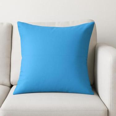 Imagem de Capa de almofada suede liso 43 x 43 - azul piscina - DIAS DECOR