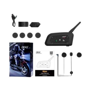 Imagem de Intercomunicador Bluetooth Para Capacete De Moto EJEAS V6 pro À Prova 
