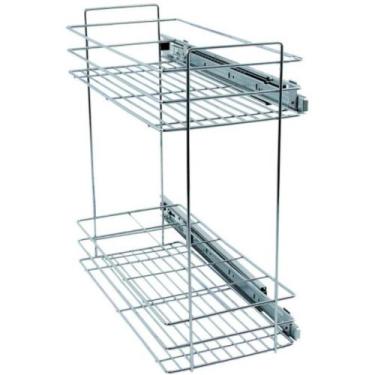 Imagem de Porta Latas Deslizante Tempero Suporte Condimentos Óleo Duplo Corrediç