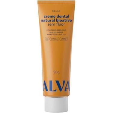 Imagem de Creme Dental Natural Bioativo Alva Relax Canela e Limão Sem Flúor 90g