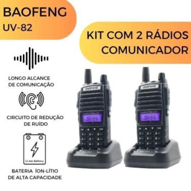 Imagem de KIT 2 Rádio Comunicador Baofeng UV-82 8W Longo Alcance Dual Band - Rad