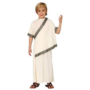 Imagem de Fantasia Infantil pra Menino de Carnaval Roupa Deus Grego Imperador Ro