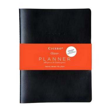 Imagem de Agenda Planner Classica Cicero Planejamento 19x25 Preta