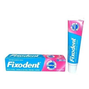 Imagem de Fixodent Creme Dental Adesivo para Dentadura 68g  Fixação Forte e Conf