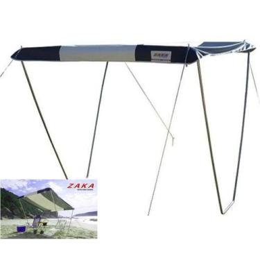Imagem de Tenda Gazebo Riviera Praia Camping Jardim 2,3m x 2,3m Azul - Zaka