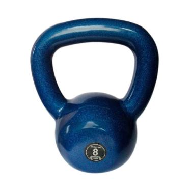 Imagem de Kettlebell Emborrachado Treinamento Funcional Fitness 8,0kg em Ferro Fundido com Revestimento em PVC Anilhas Fitness