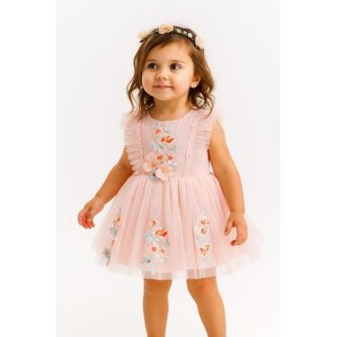 Imagem de Vestido Jardim Encantado Infantil Bebê Papilloo, 18M
