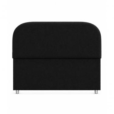 Imagem de Cabeceira de Cama Box Lia Casal 140cm no Box Madeira Maciça Suede Preto Orgânica