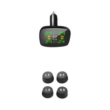 Imagem de Sistema De Monitoramento De Pressão De Pneus TPMS Sem Fio Com Display 