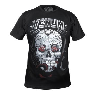 Imagem de Camiseta venum skull and roses muay thai mma ufc jiu jitsu