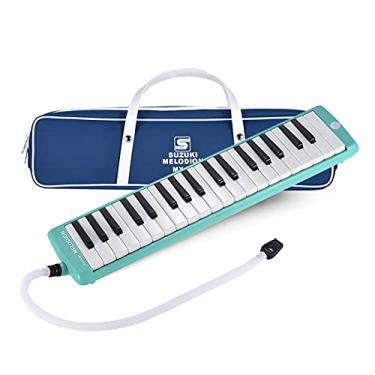 Imagem de MX-37D Melodião com 37 teclas Melodica Pianica Instrumento musical com boca longa e curta Bolsa de transporte Tampão de limpeza para estudantes Crianças Crianças