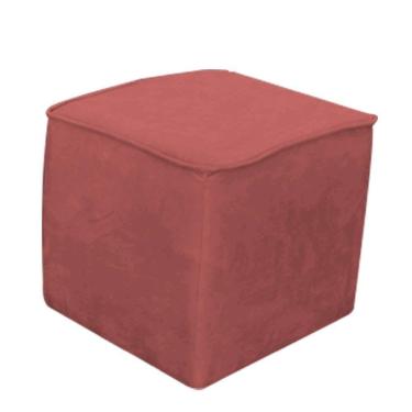 Imagem de Puff Decorativo Quadrado Veludinho Rose -Bela Casa Shop