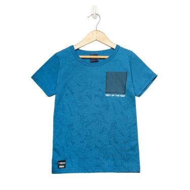 Imagem de Camiseta Infantil Duduka Tech Rex Azul